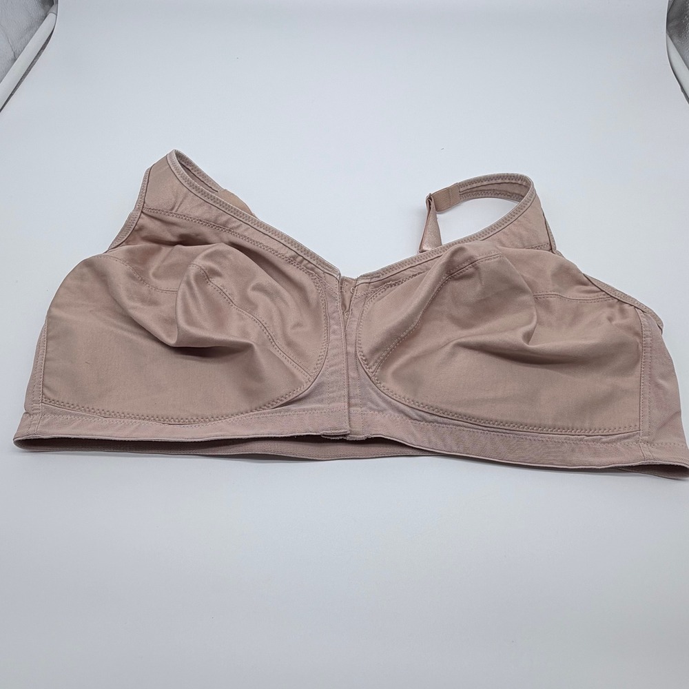 Glamorise MagicLift Front Closure Bra 48DD Cafe Tan Wirefree‎ Support 1265